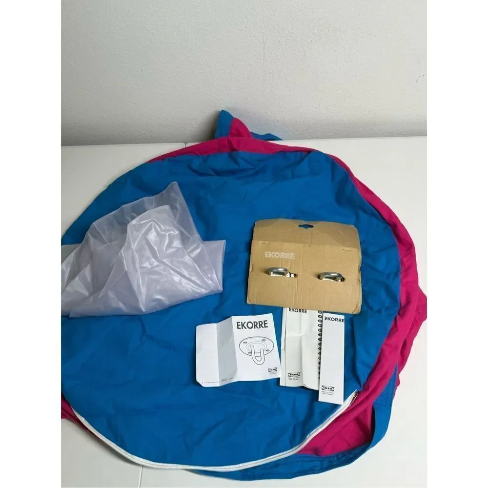 Rare Limited Edition IKEA Ekorre Hammock Swing Hanging Chair Kids Pink Full Set